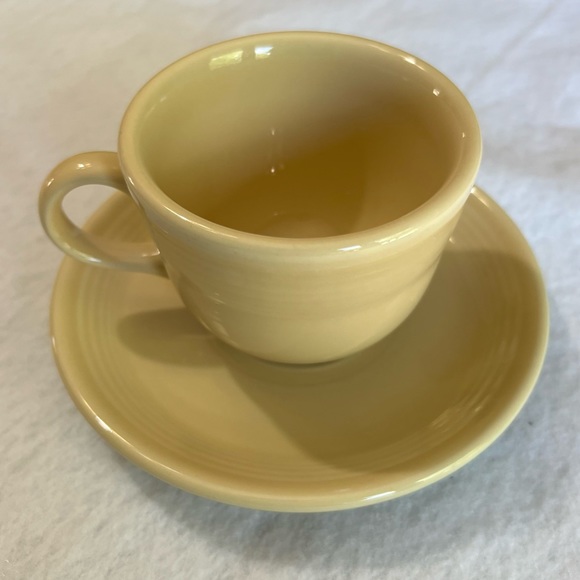 FIESTAWARE Teacup and Saucer. Cream - Picture 1 of 2